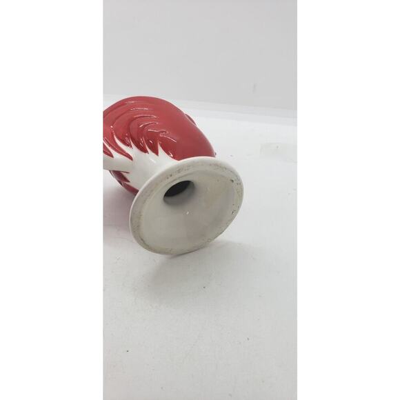 Kellogg's Cereal Premium Chicken Rooster Egg Cup White Milk Glass & Red Rare - Picture 7 of 11